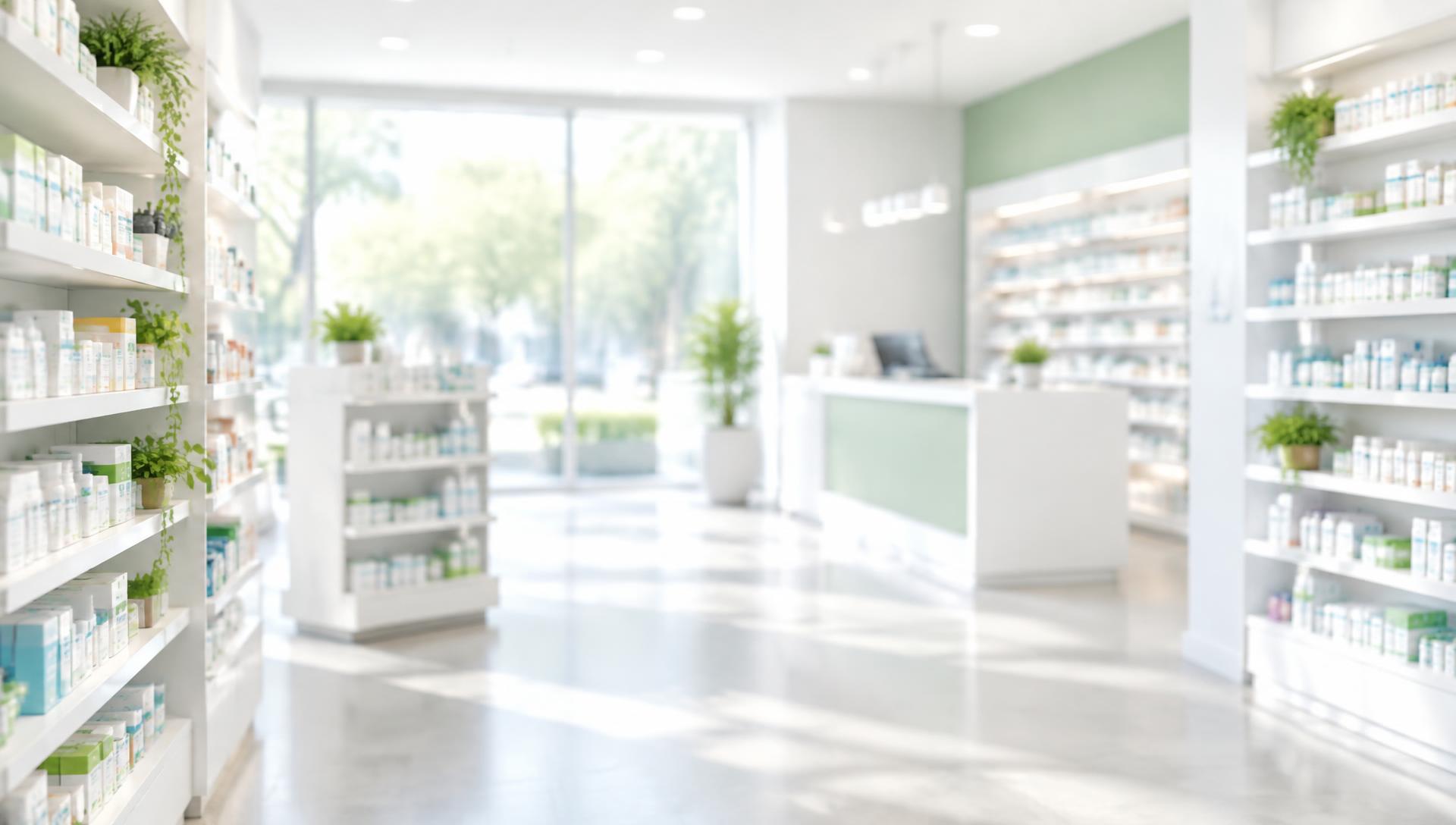 Interior luminos de farmacie